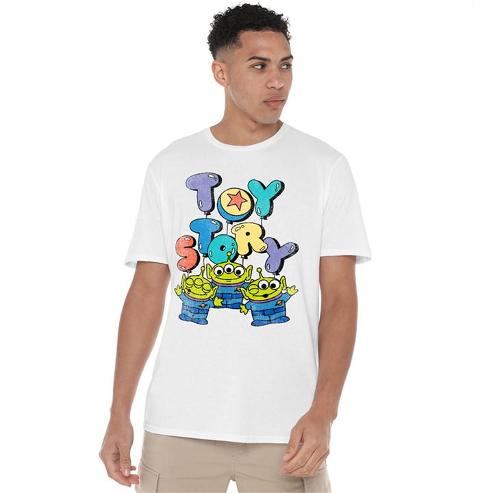 Disney Men's White Toy Story Alien Balloons T-Shirt in Size 4XL, Sports Direct