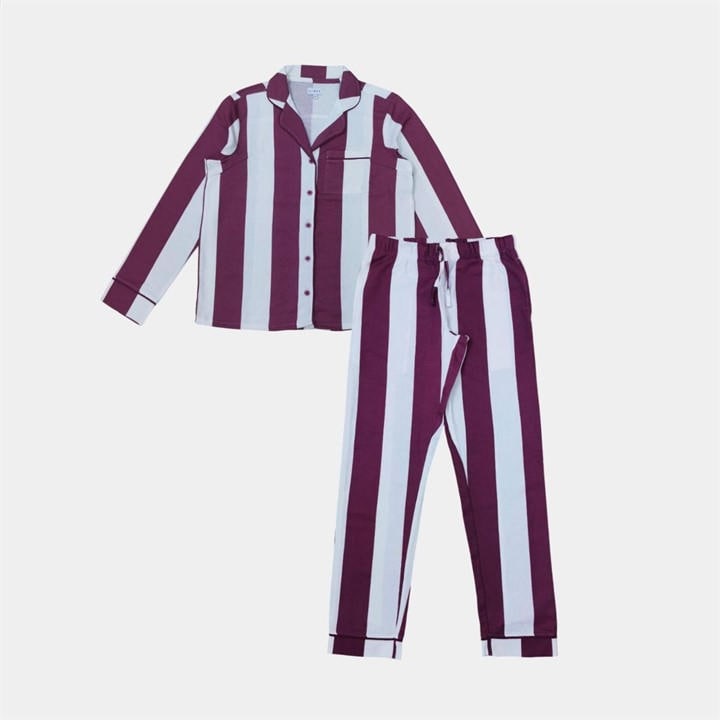 Linea Women's Stripe Star Cotton Long Sleeve Pyjama Set - 12 (40) - Image 2