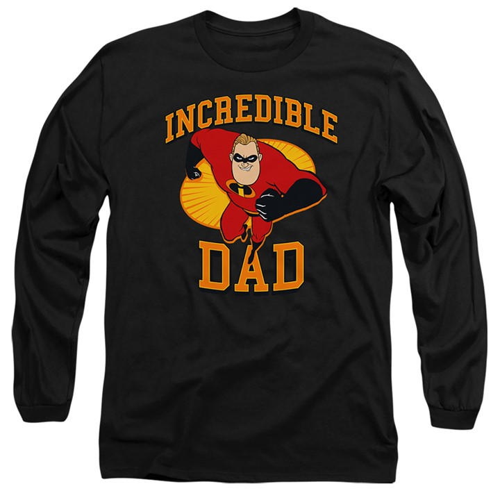 Disney Men's Black The Incredibles Incredible Dad Long Sleeve T-Shirt in Size M, Sports Direct
