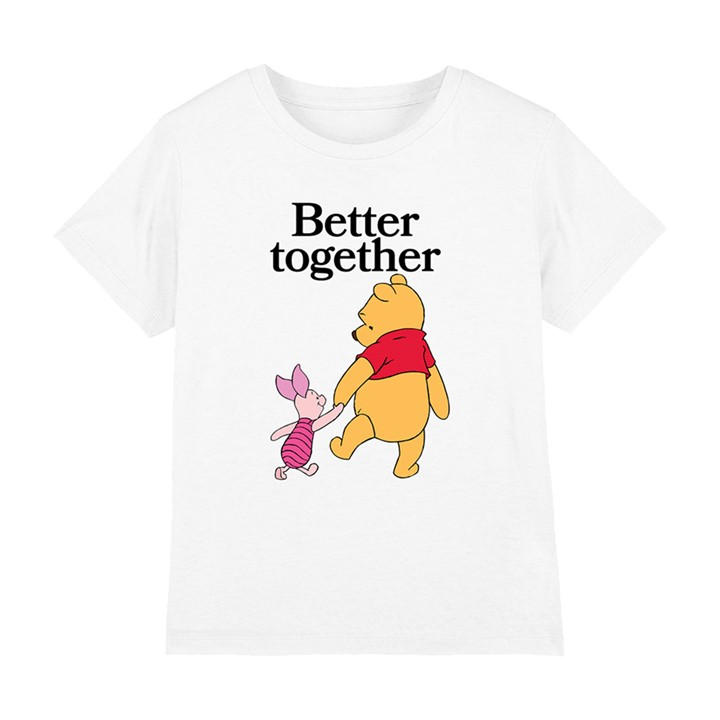 Disney Boys White Winnie The Pooh And Piglet Better Together Kids T in Size 7 - 8 Years, Sports Direct