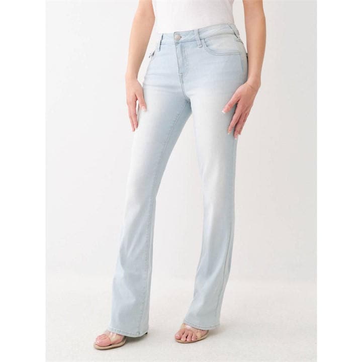 True Religion Women's Blue Mid-Rise Bootcut Jeans in Size 27 L32, Sports Direct