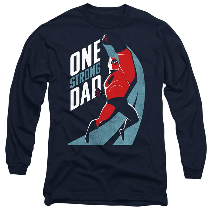 Disney Men's Blue The Incredibles Fathers Day One Strong Dad Long S in Size 2XL, Sports Direct