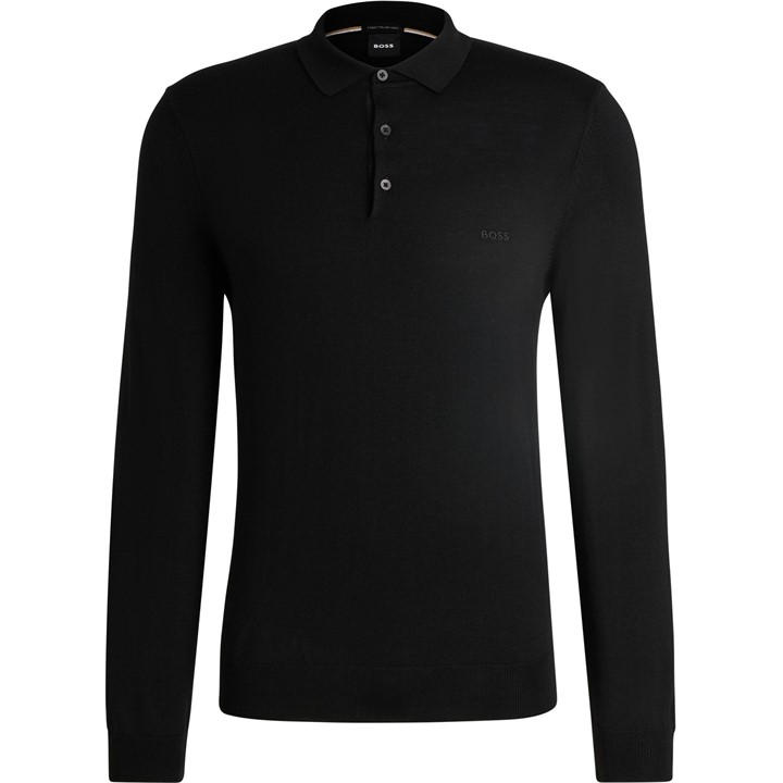 Boss Men's Black Bono Knitted Crew Neck Jumpers in Size M, Sports Direct
