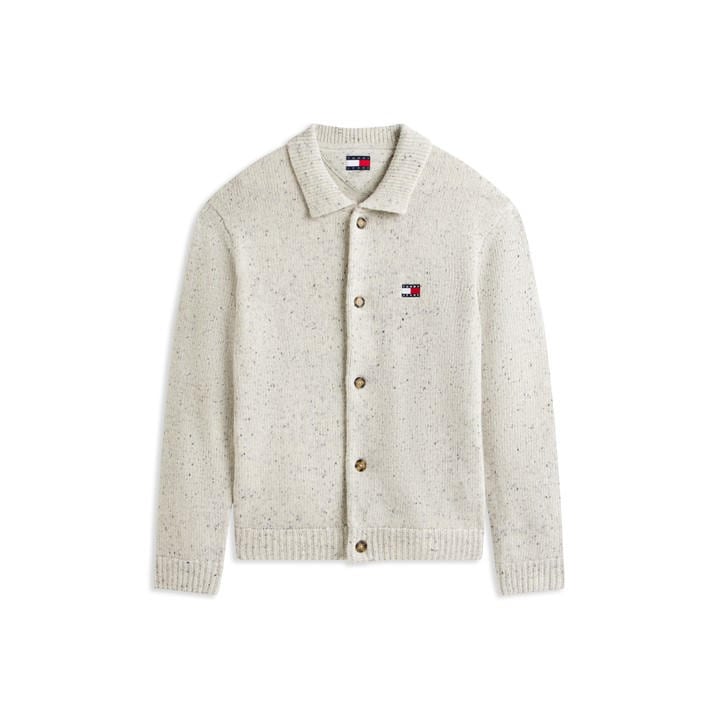 Tommy Jeans Men's White Tj Badge Cardi Sn61 in Size L, Sports Direct