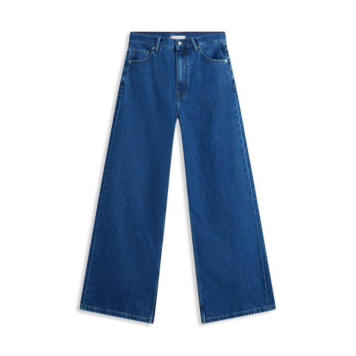 Tommy Hilfiger Women's Blue Heavyweight Wide Leg Jeans in Size 28 S, Sports Direct