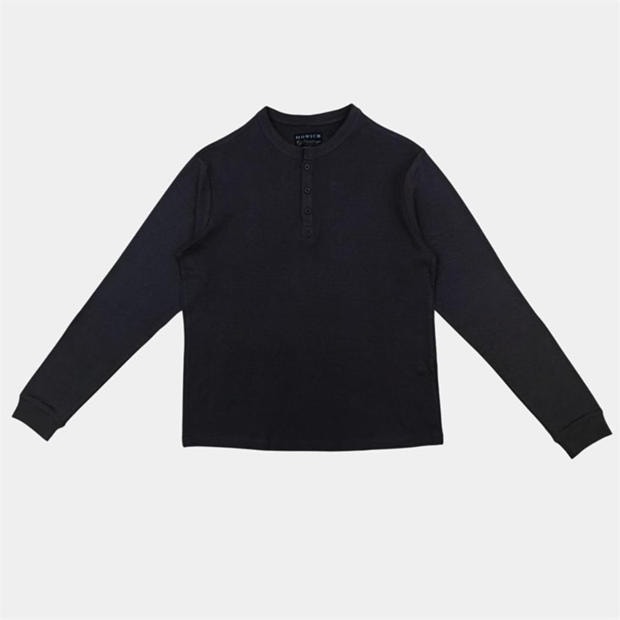 Charcoal Plain - Howick - Men's 3 Button Cotton Long Sleeve Pyjama Sets