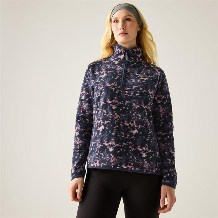 Dare 2B Women's Navy Ink Print Soft Touch Amble Fleece in Size 10, Sports Direct
