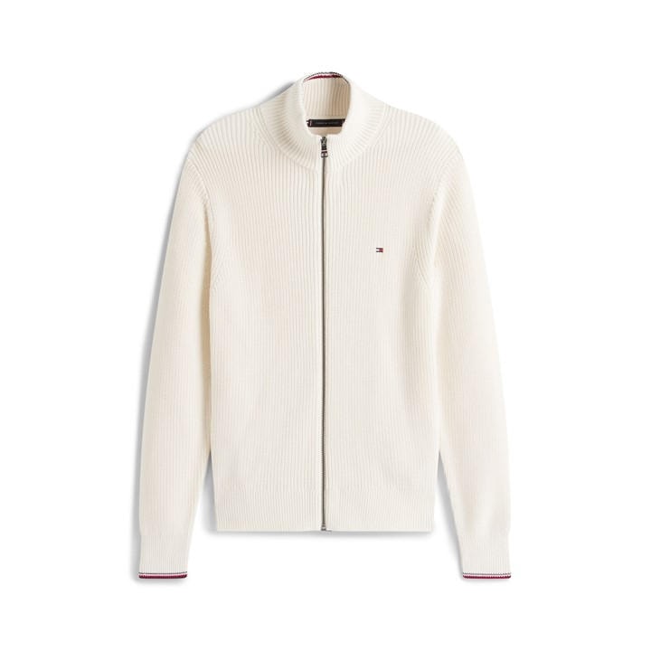 Tommy Hilfiger Men's White Crew Neck Jumper in Size M, Sports Direct