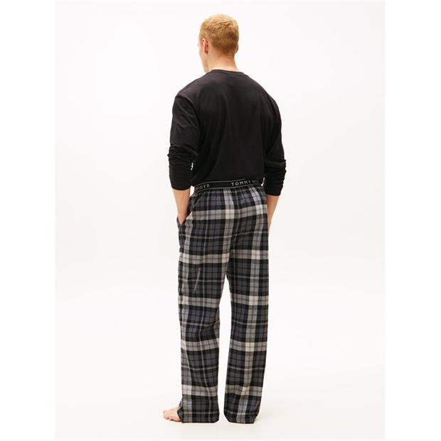 Black Tartan - Tommy Hilfiger - Men's Essential Flannel Pyjama Trousers