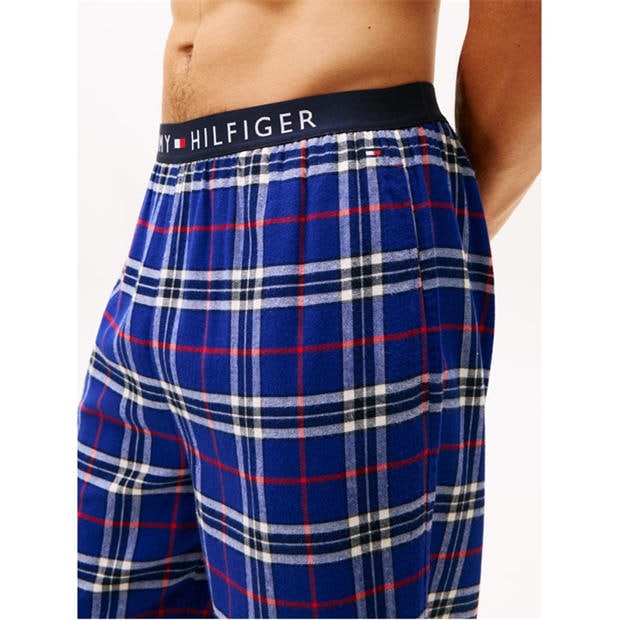 Blue Tartan - Tommy Hilfiger - Men's Essential Flannel Pyjama Trousers