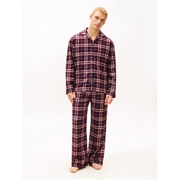 Tommy Hilfiger Men's Red Tartan Pyjama Set in Size XL, Sports Direct