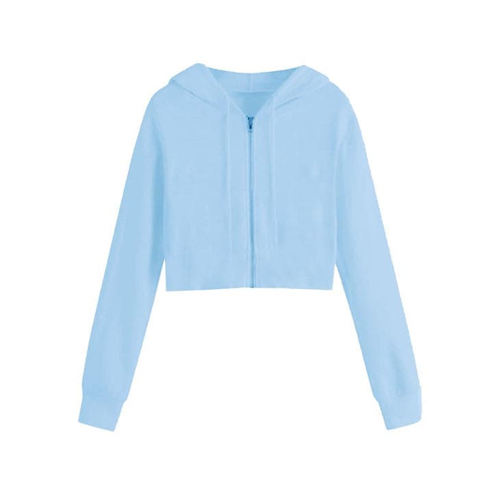 Miso Women's Blue Cropped Hoodie in Size 10, Sports Direct