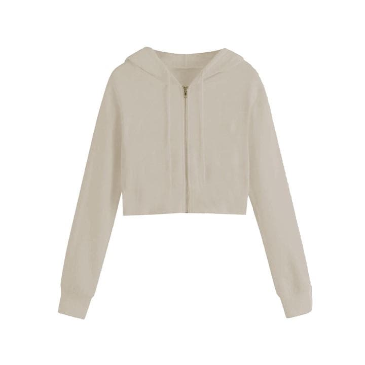 Miso Women's Neutral Cropped Hoodie in Size 12, Sports Direct