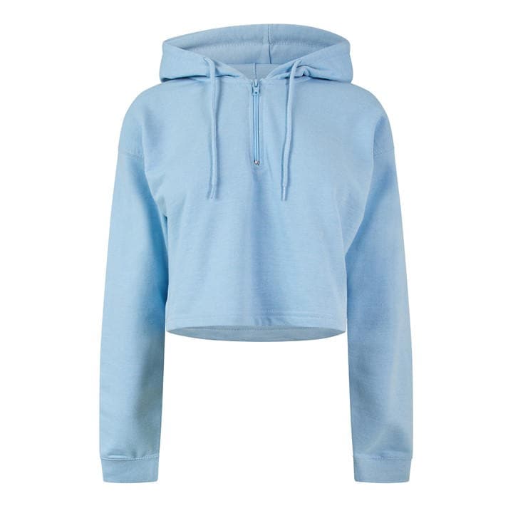 Miso Women's Blue Cropped Hoodie in Size 16, Sports Direct