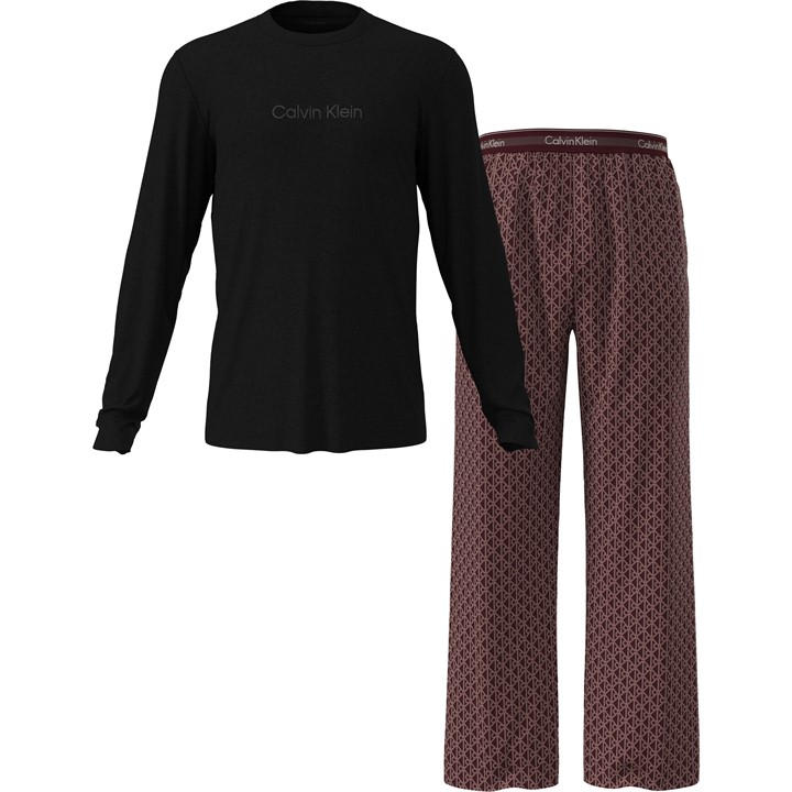 Calvin Klein Men's Red Long Sleeve Pyjama Set in Size M, Sports Direct
