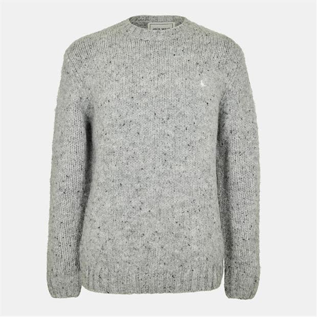 Szary Meler - Jack Wills - Jumper Drop Shoulder Long Sleeve Knitted Pullover Sweater Tops