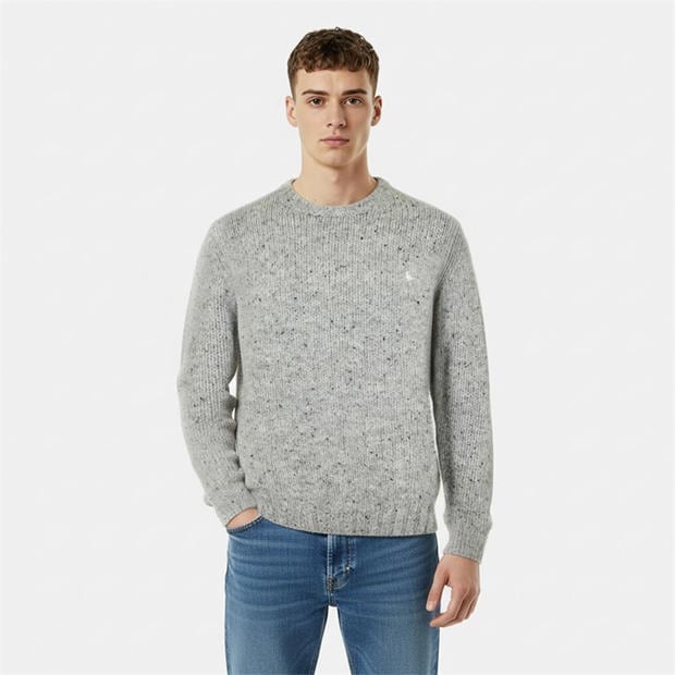 Szary Meler - Jack Wills - Jumper Drop Shoulder Long Sleeve Knitted Pullover Sweater Tops