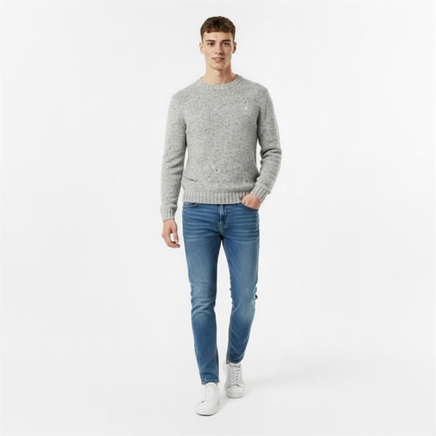 Szary Meler - Jack Wills - Jumper Drop Shoulder Long Sleeve Knitted Pullover Sweater Tops