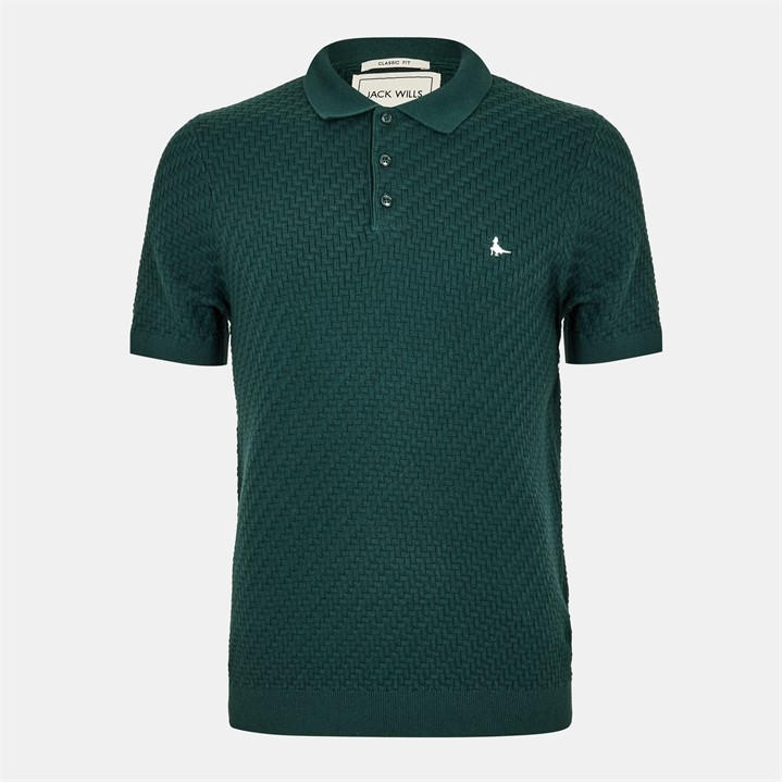Jack Wills Men's Green Short Sleeve Knit Polo in Size 2XL, Sports Direct