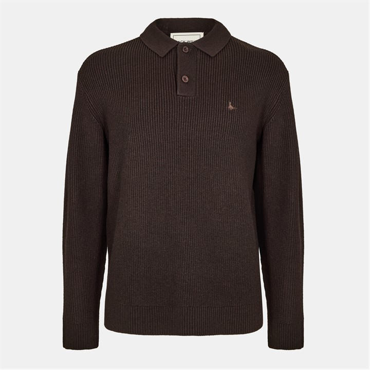 Jack Wills Men's Black Ls Button Knit Polo in Size 2XL, Sports Direct