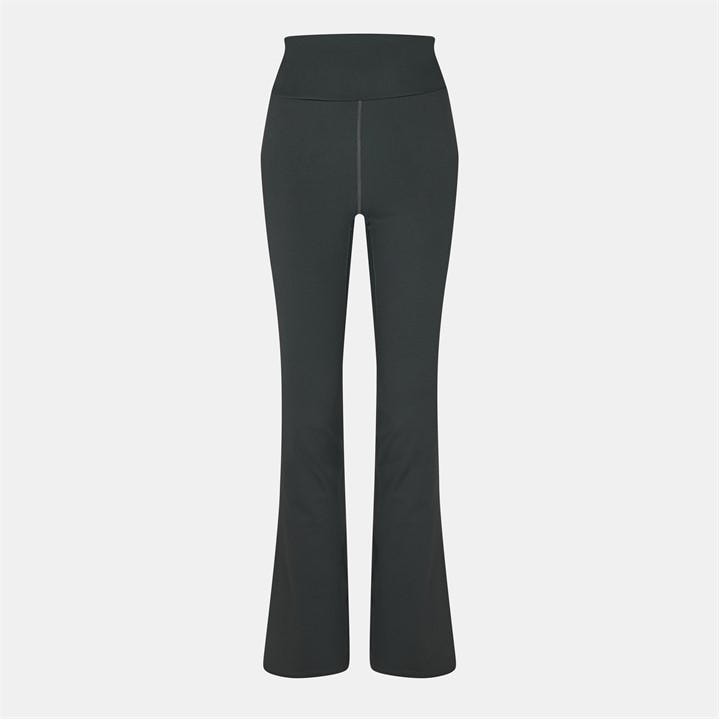 Calvin Klein Women's Black Mod Flare High Rise Flared Trousers in Size 14, Sports Direct