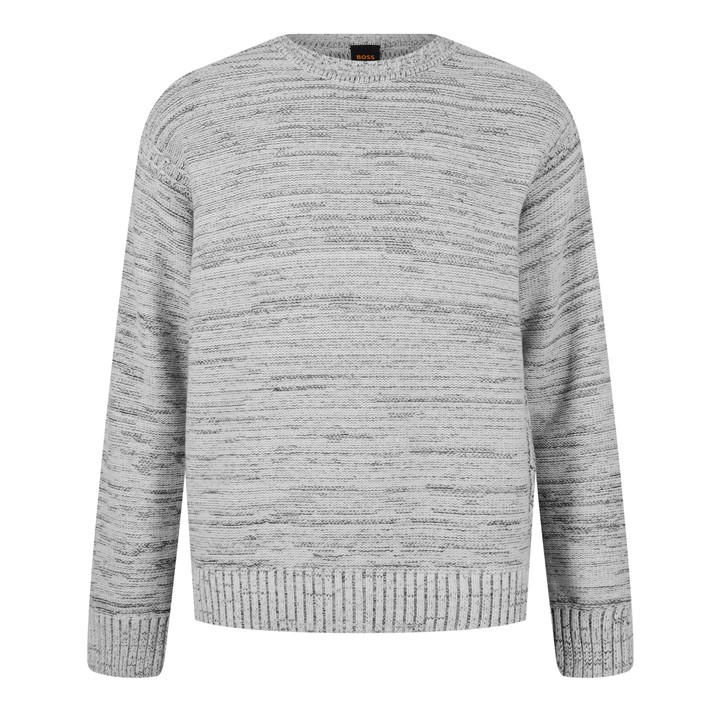 Boss Men's Beige Hbo Kancun Knitted Crew Neck Jumper in Size M, Sports Direct