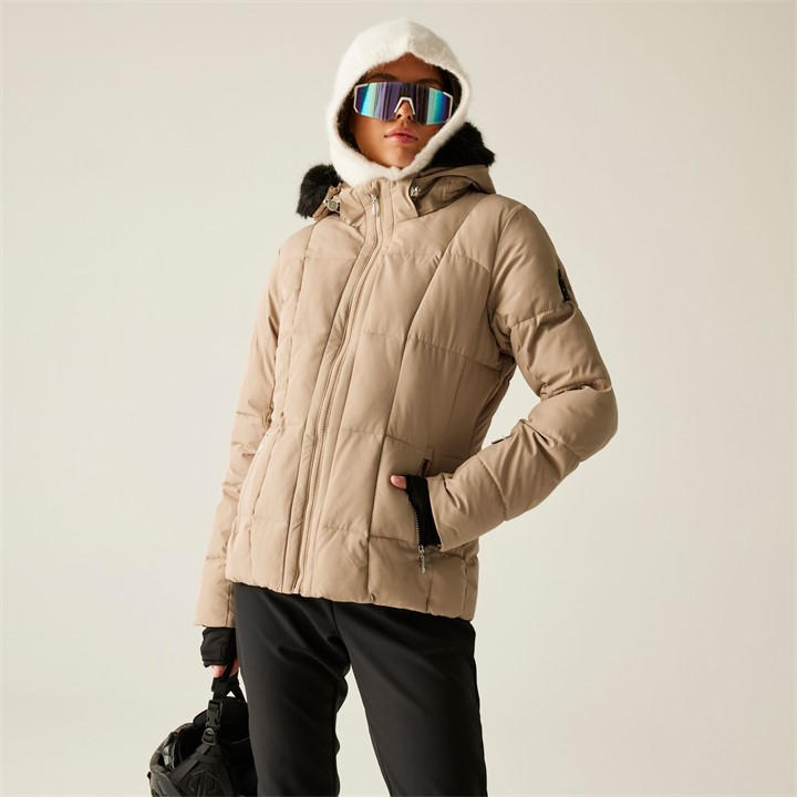 Dare 2B Women's Brown Glamorize Vi Swarovski Crystal Waterproof Insulated Jacket in Size 20, Sports Direct