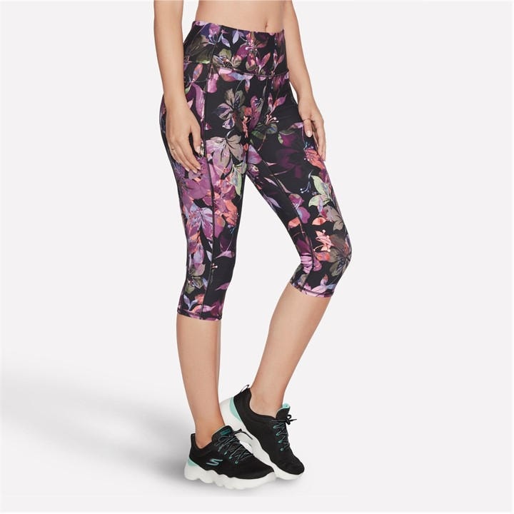 Skechers Women's Black Goflex Ultraviolet Capri Legging in Size 8, Sports Direct