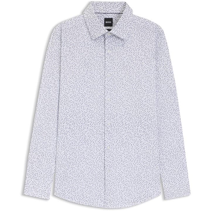 Boss Men's Blue Hank Long Sleeve Shirt in Size 41, Sports Direct