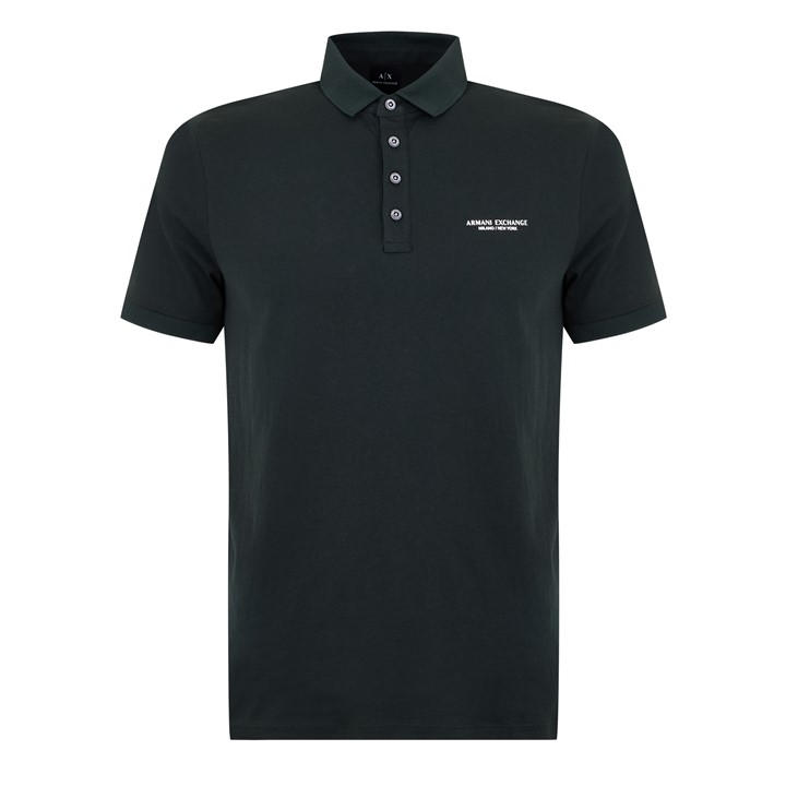 Armani Exchange Men' Green Jersey Cotton Polo Shirt in Size S, Sports Direct