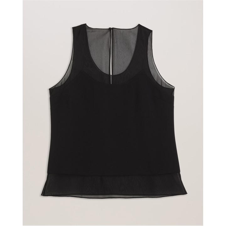 Ted Baker Women's Black Panel Tank Top in Size 14, Sports Direct