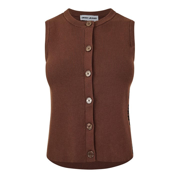 Dkny Women's Brown Knitted Top in Size 10, Sports Direct