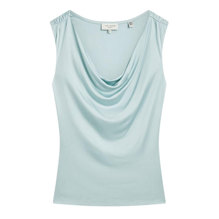 Ted Baker Women's Blue Cowl Neck Sleeveless Top in Size 14, Sports Direct