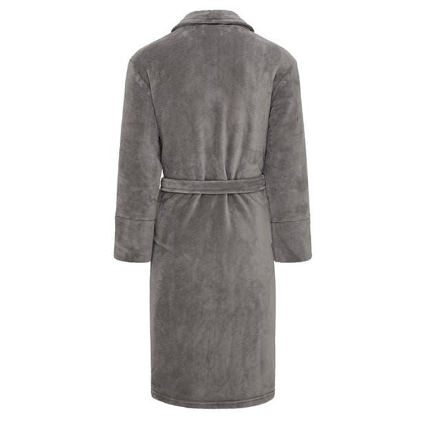 Charcoal - DKNY - DKNY Mens Fleece Robe Trash Pandas