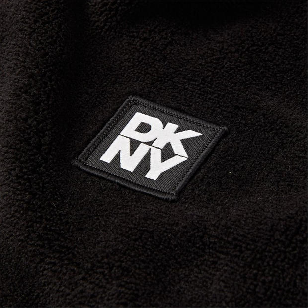 Melns - DKNY - DKNY Mens Fleece Robe Trash Pandas