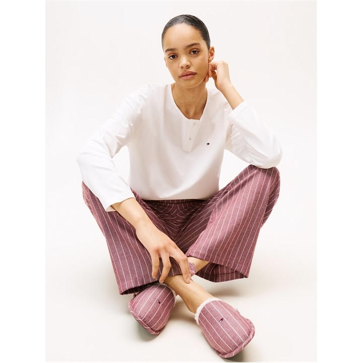 Tommy Hilfiger Women's  Sleeper Long Sleeve Pyjama Set in Size 16, Sports Direct
