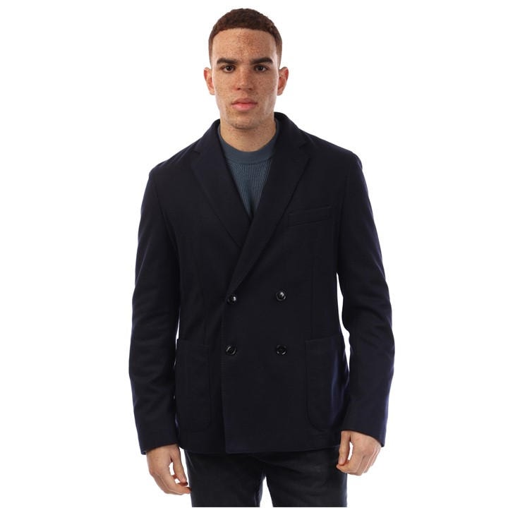 Boss Men's Blue C Hanry  Double Breasted Formal Jacket in Size XL, Sports Direct