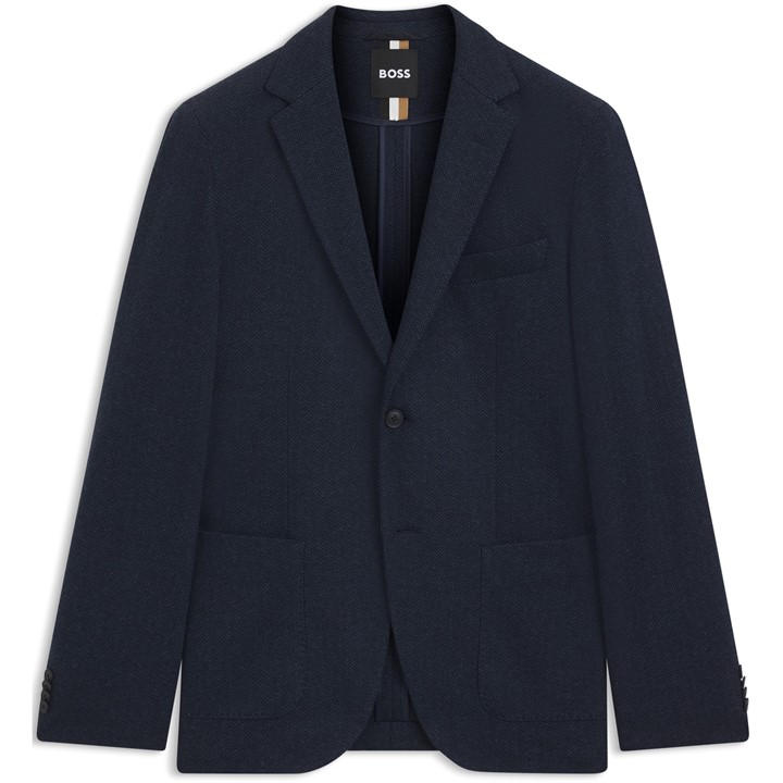Boss Men' Blue Black Suit Jacket (Jaye) in Size S, Sports Direct
