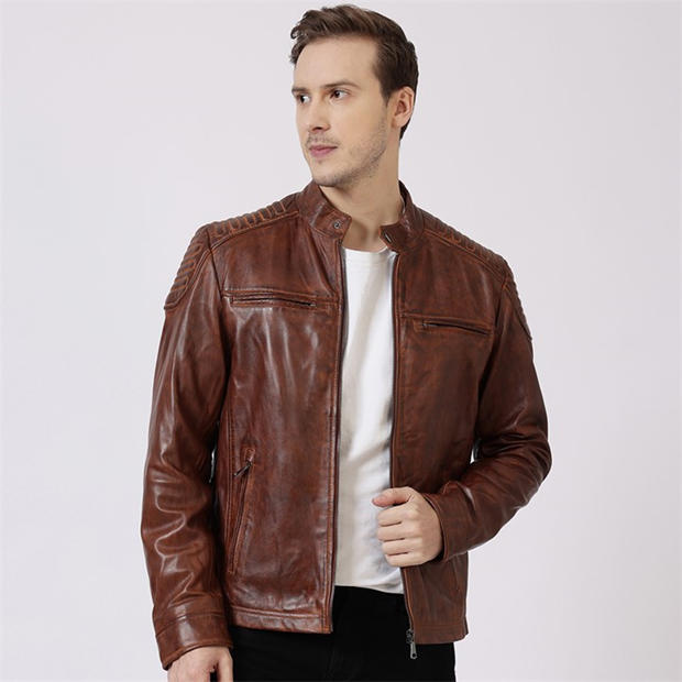 PRIMEHIDE Leather | Men's Thomas Biker Leather Long Sleeve Leather