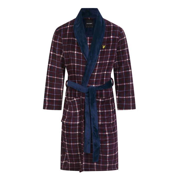 Lyle And Scott Men' Red Bathrobe in Size S, Sports Direct