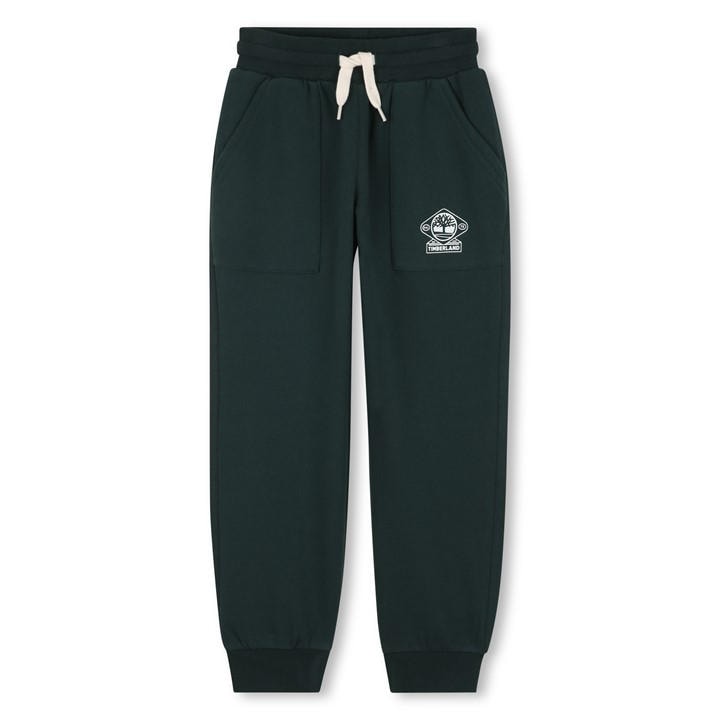 Timberland Boys Green Kids' Small Logo Closed Hem Fleece Joggers, Sports Direct
