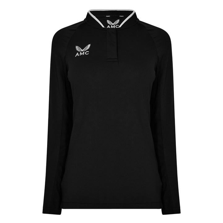 Castore Women's Black Long Sleeve Polo Top in Size 8, Sports Direct