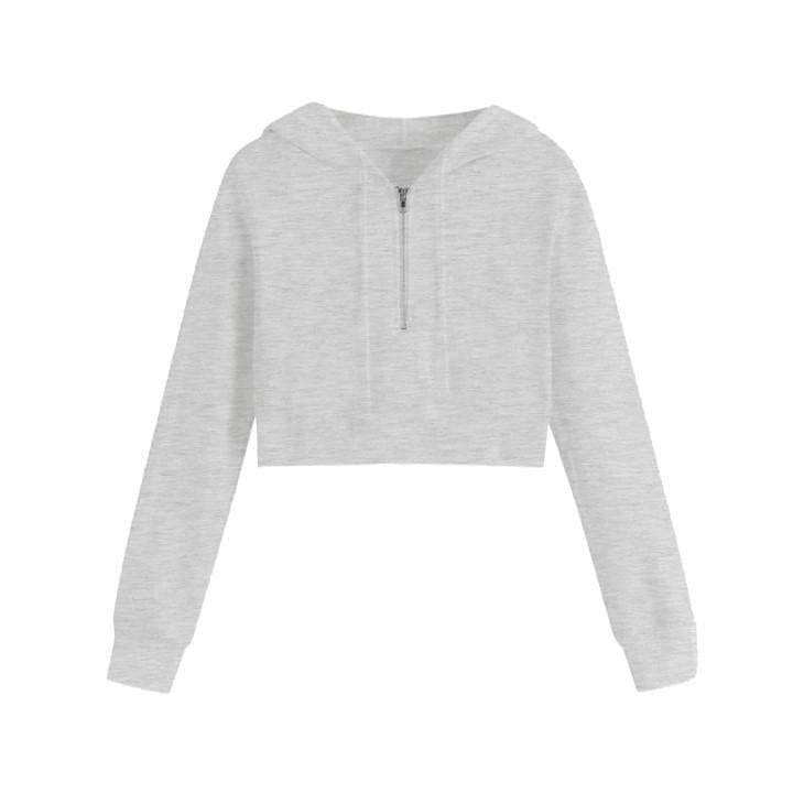 Miso Women's Grey Cropped Hoodie in Size 8, Sports Direct