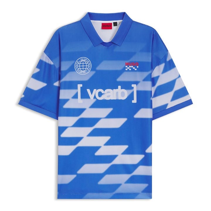 Hugo Men' Blue Vcarb Tee_02-Rb in Size S, Sports Direct