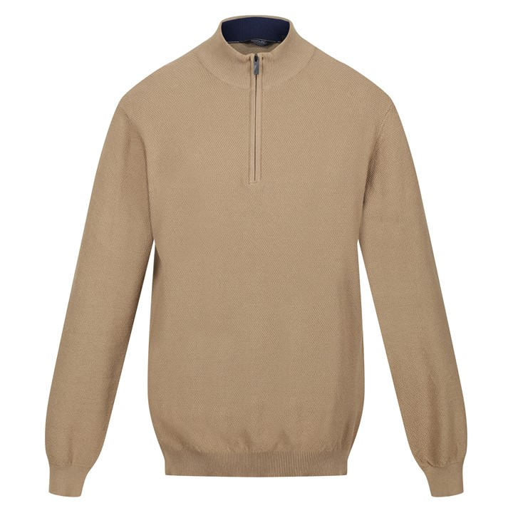 Regatta Men's Gold Sand Keaton Zip Neck Long Sleeve Sweater - M - Image 3