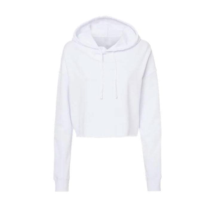 Miso Women's White Cropped Hoodie in Size 8, Sports Direct