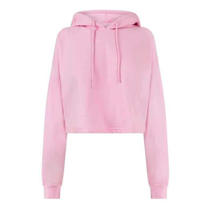 Miso Women's Pink Cropped Hoodie in Size 14, Sports Direct