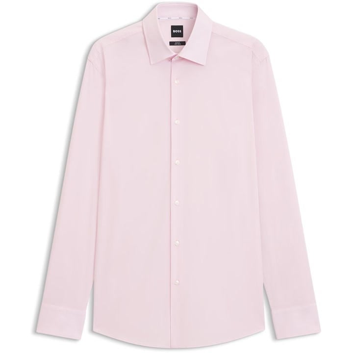 Boss Men's Pink H Hank Kent Black Long Sleeve Shirt in Size 41, Sports Direct