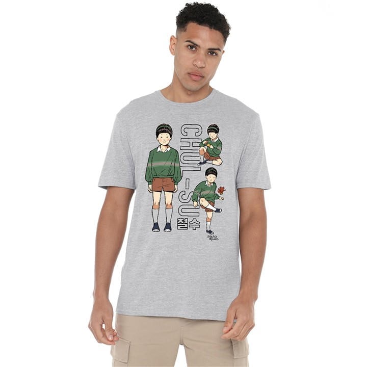 Squid Game Men's Grey - Season Three Vintage Chul-Su T-Shirt in Size 2XL, Sports Direct