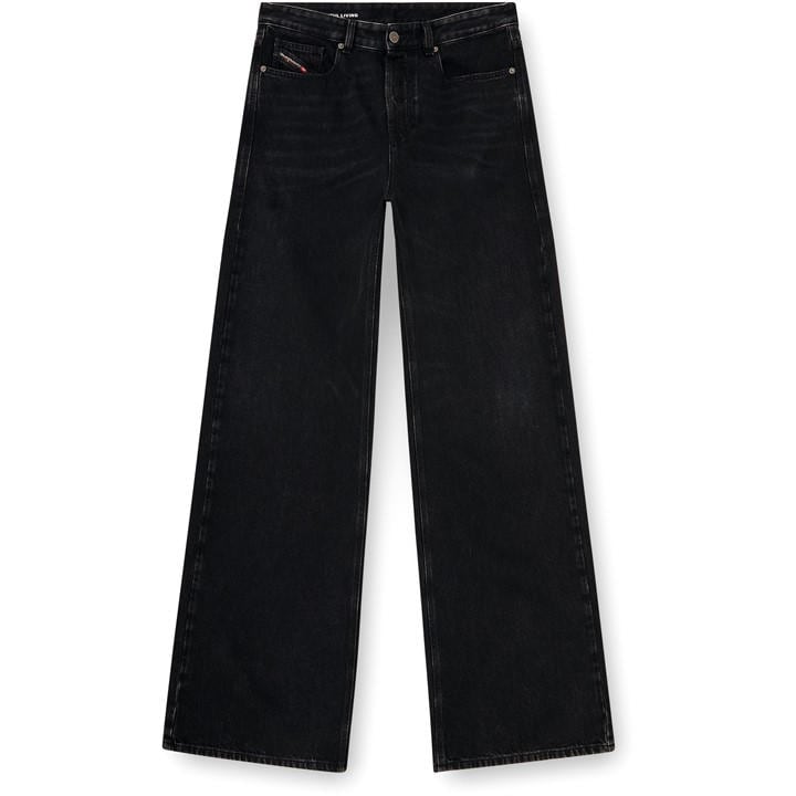 Diesel Men's Black Wide Leg Jeans in Size 30 S, Sports Direct